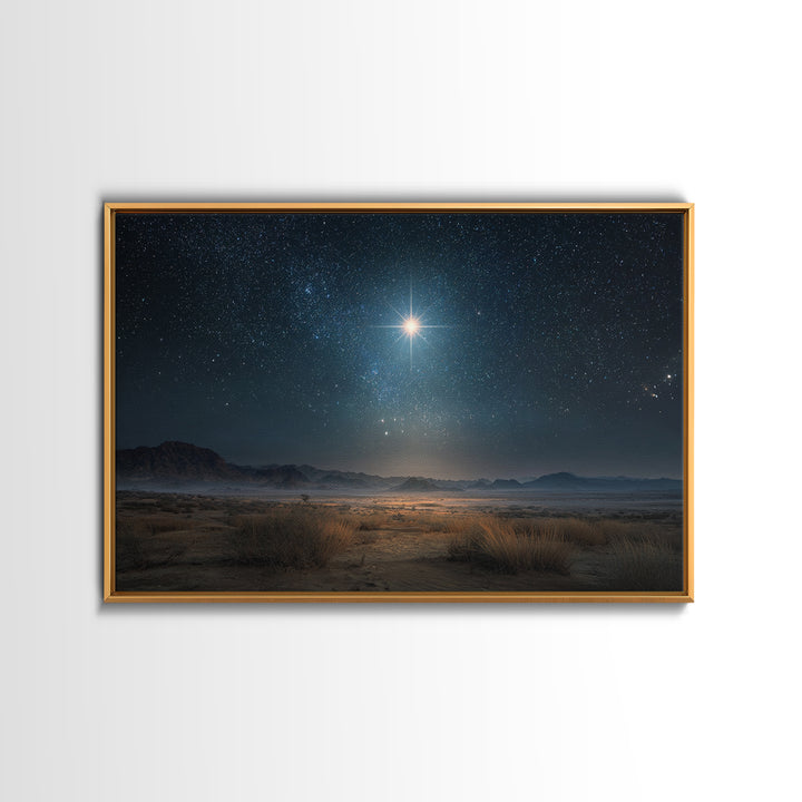 Eternal Dawn Star – Framed Canvas Print – Christian Art Canvas – Christmas Wall Art – Christian Christmas Art – Christian Decoration – Chri