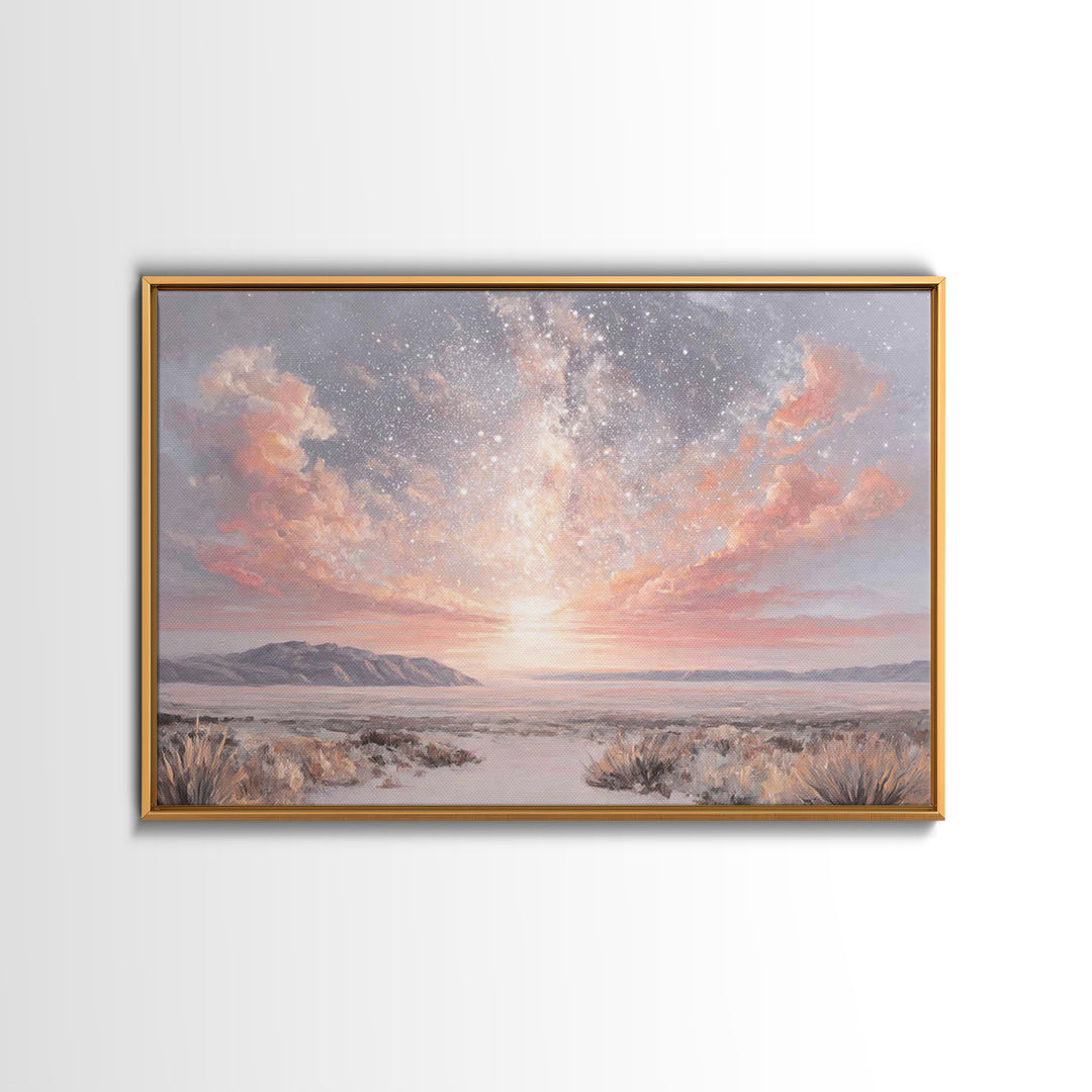 Silent Bethlehem Star, Framed Canvas Print, Christian Art Canvas, Christmas Wall Art, Christian Christmas Art, Jesus Christmas Art, Christi