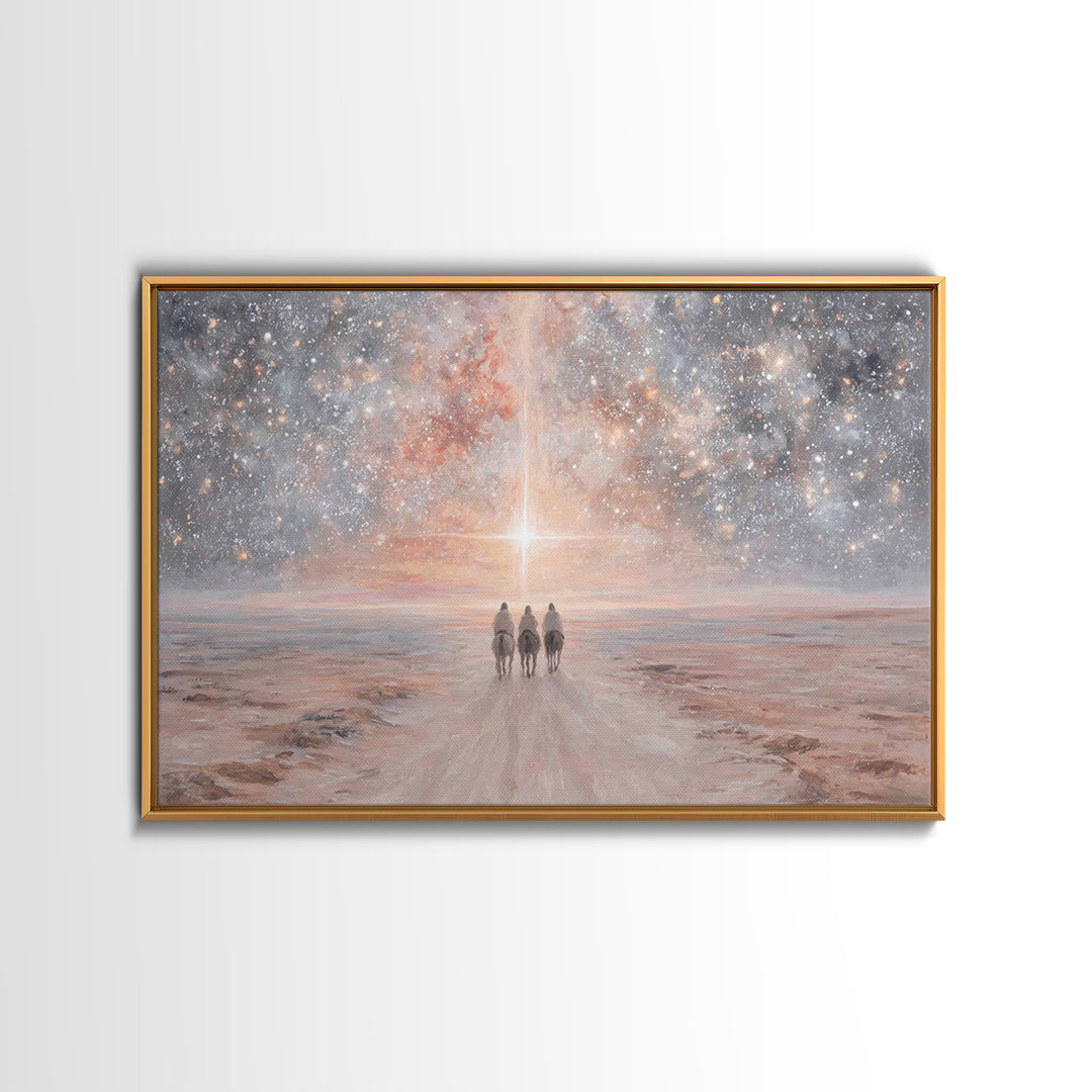Journey Of The Magi – Framed Canvas Print – Christian Christmas Art – Christian Art Canvas – Christmas Wall Art – Christian Decor For Home