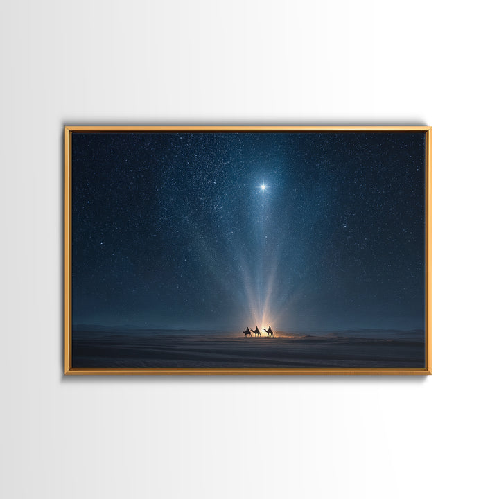 Star Of Wonder – Framed Canvas Print – Christian Wall Art – Christmas Art – Christian Art Canvas – Christian Christmas Decor – Christian Gi