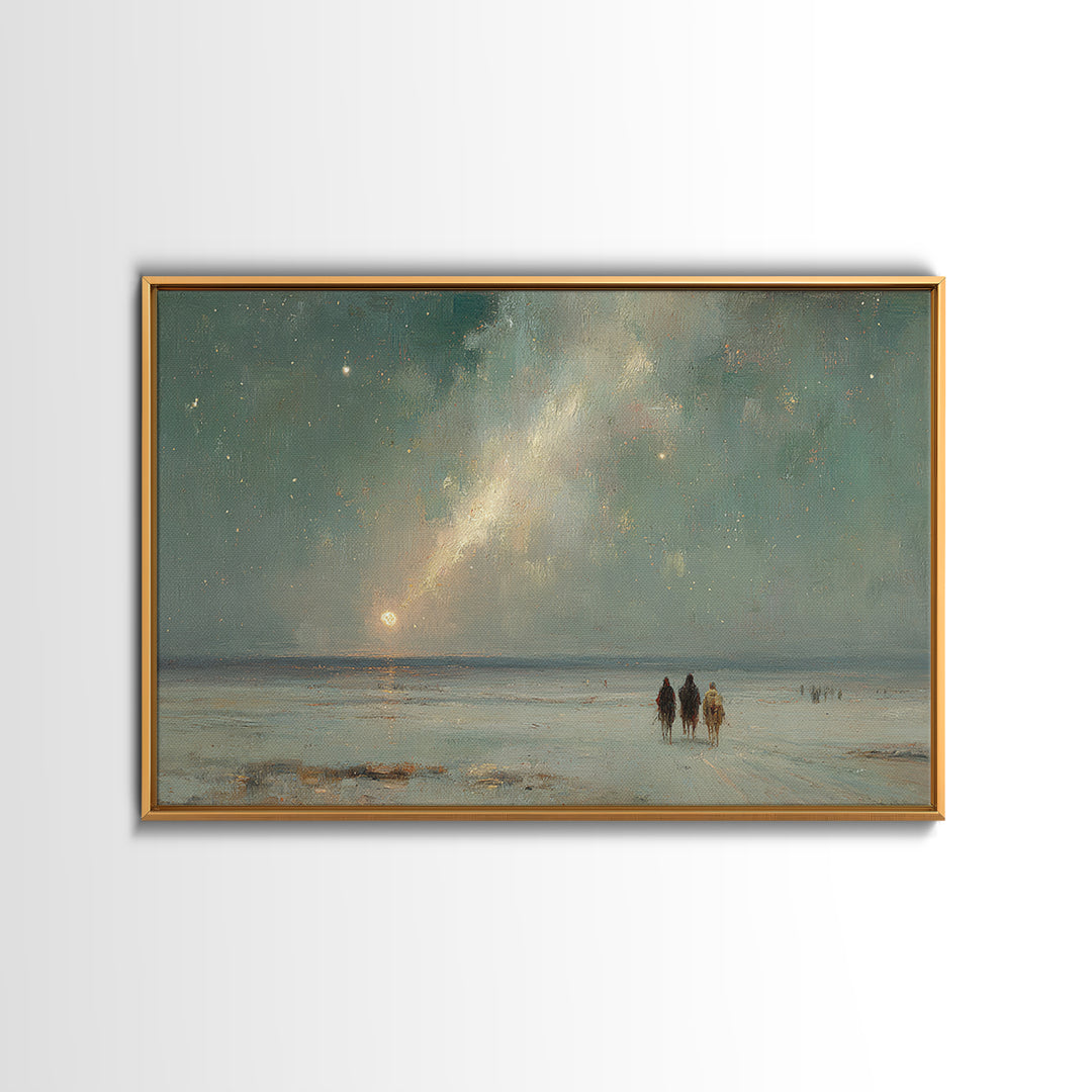 Heaven’s Radiant Sign – Framed Canvas Print – Christian Art Canvas – Christmas Art Prints – Christian Wall Art – Christian Decoration – Chr