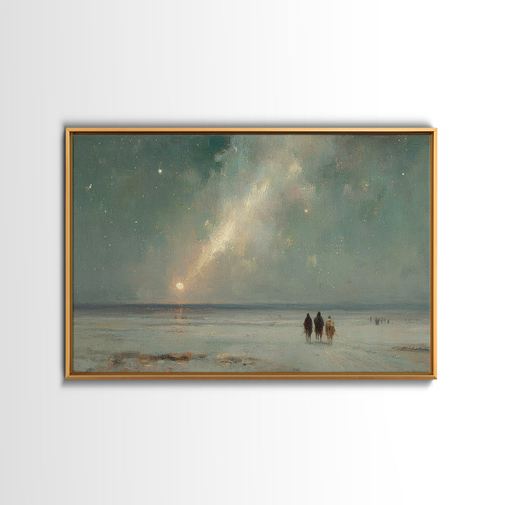 Heaven’s Radiant Sign – Framed Canvas Print – Christian Art Canvas – Christmas Art Prints – Christian Wall Art – Christian Decoration – Chr