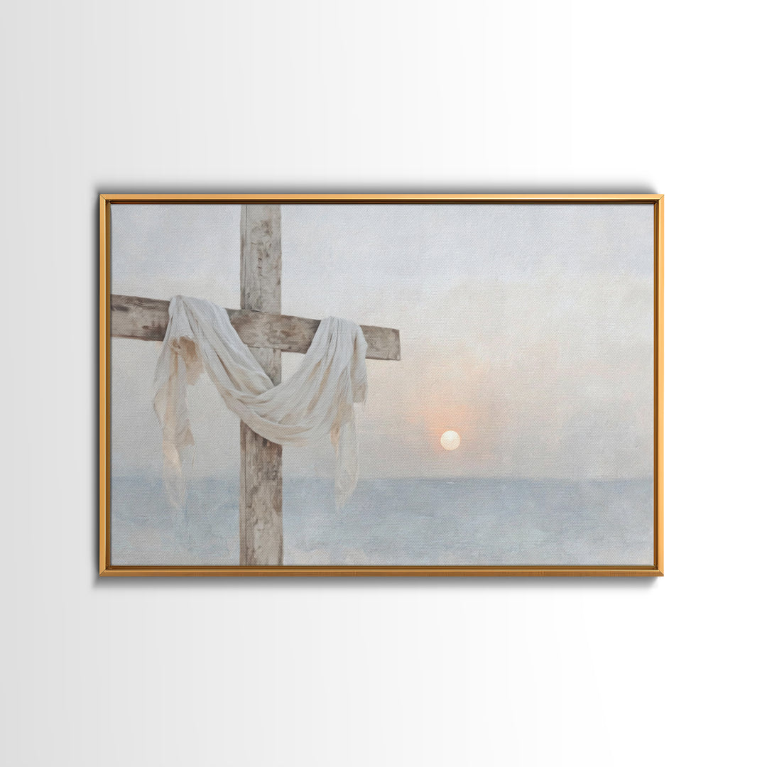 Morning Of Redemption | Framed Canvas Print | Christian Wall Art | Subtle Christian Art | Christian Art Canvas | Christian Painting