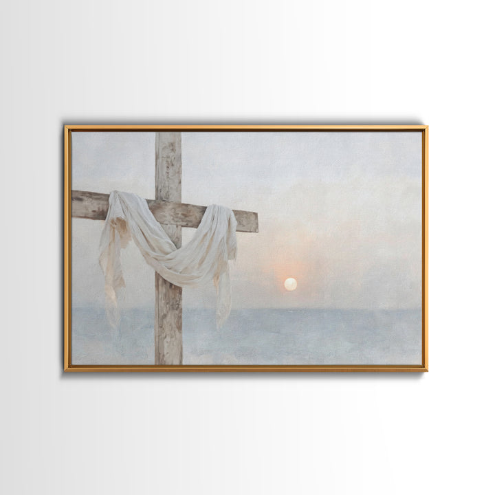 Morning Of Redemption | Framed Canvas Print | Christian Wall Art | Subtle Christian Art | Christian Art Canvas | Christian Painting