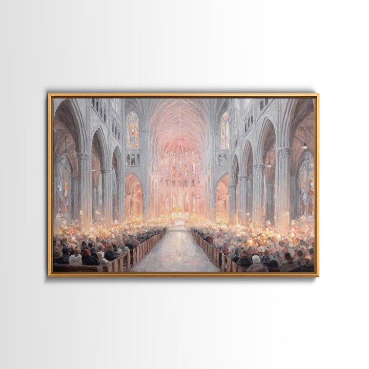 Candlelight Choir – Framed Canvas Print – Christian Art – Framed Christian Art – Christmas Wall Art – Christian Christmas Art – Christian A