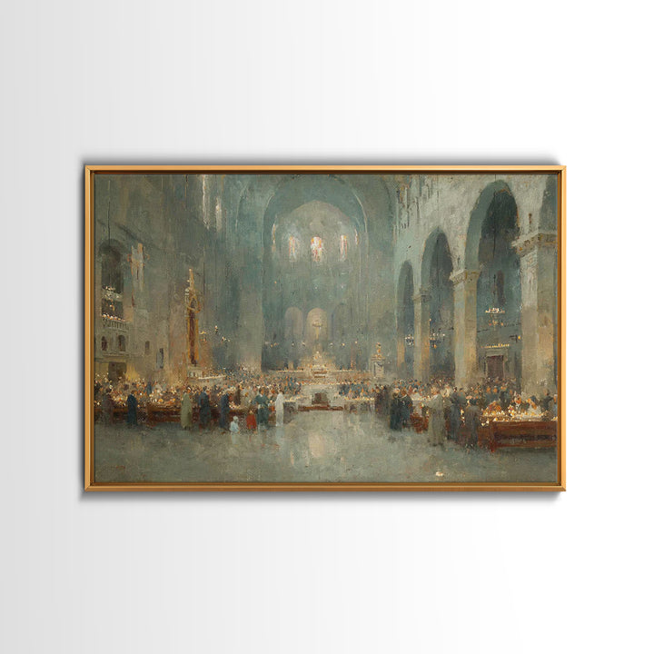 Radiant Mass – Framed Canvas Print – Christian Art Painting – Christmas Canvas Wall Art – Vintage Christian Art – Christian Wall Art – Chri