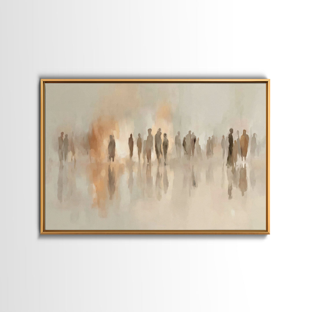 Pilgrims Of Light | Framed Canvas Print | Christian Painting | Christian Wall Art | Christian Decor | Christmas Art | Christian Art Canvas