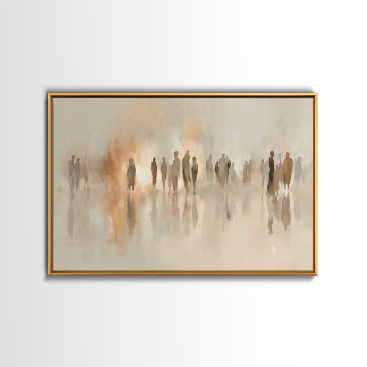 Pilgrims Of Light | Framed Canvas Print | Christian Painting | Christian Wall Art | Christian Decor | Christmas Art | Christian Art Canvas