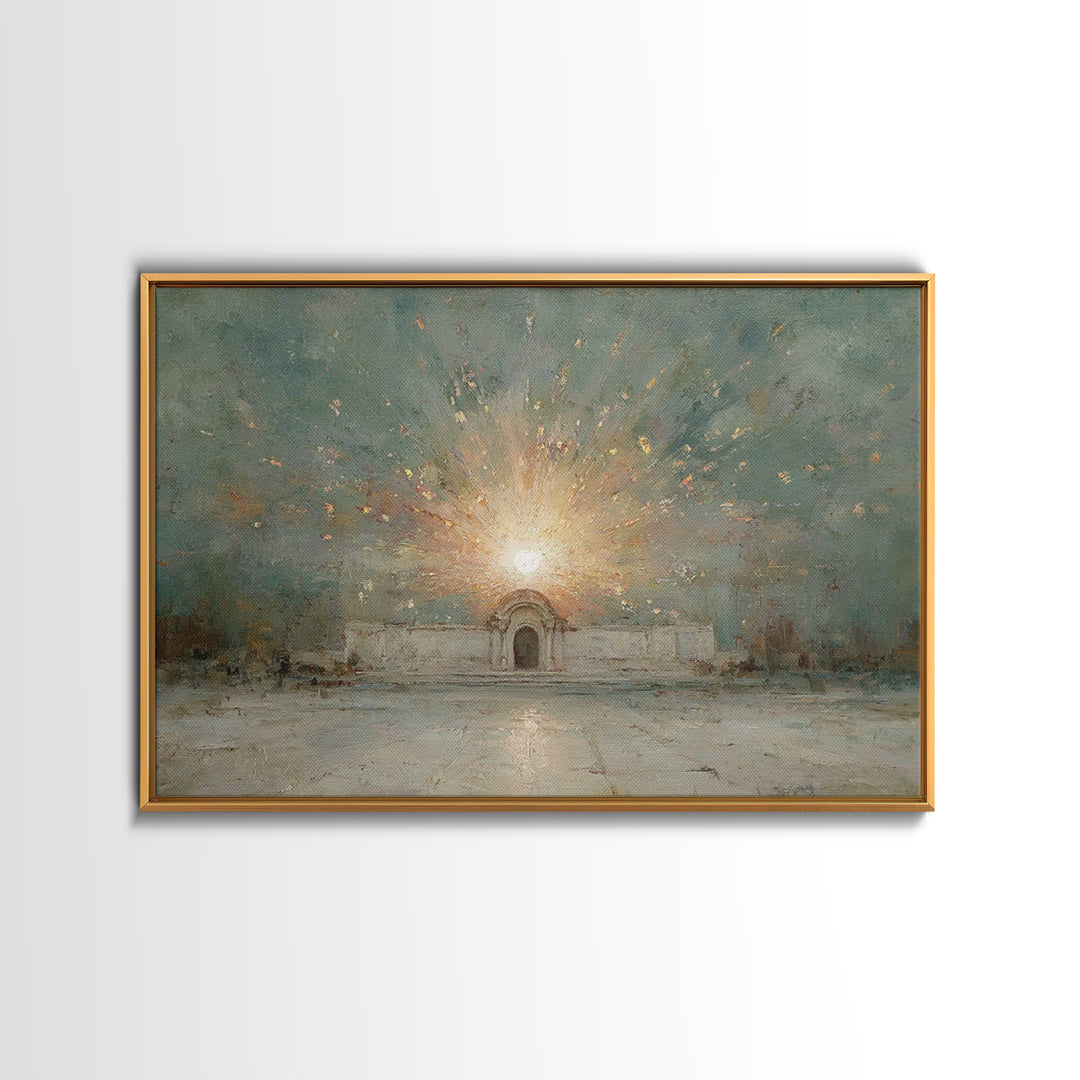 Radiant Gate | Framed Canvas Print | Christmas Art | Christian Painting | Christian Art Canvas | Christian Decor | Christian Wall Art