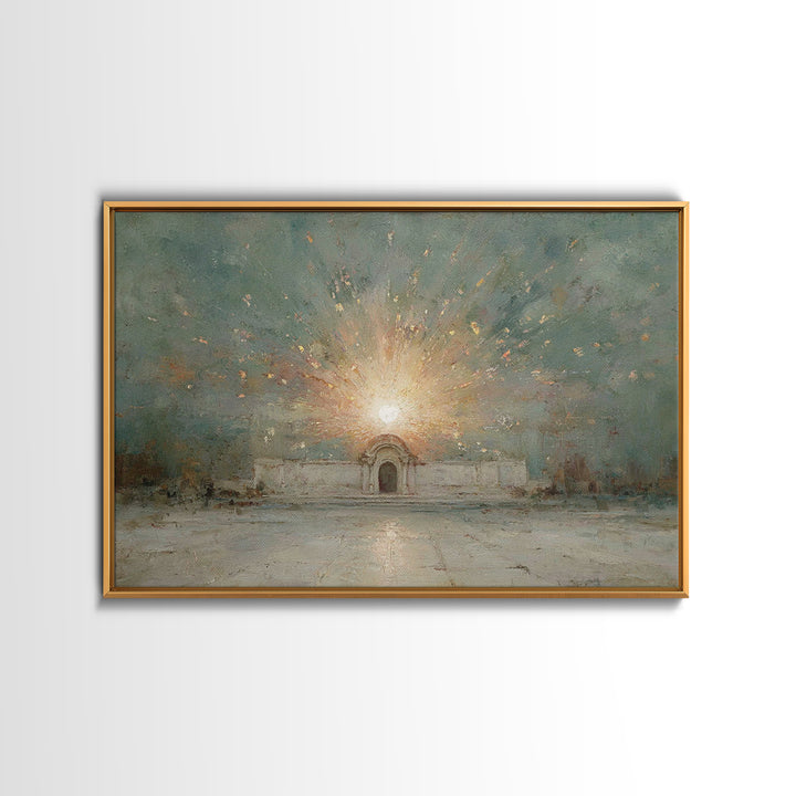 Radiant Gate | Framed Canvas Print | Christmas Art | Christian Painting | Christian Art Canvas | Christian Decor | Christian Wall Art