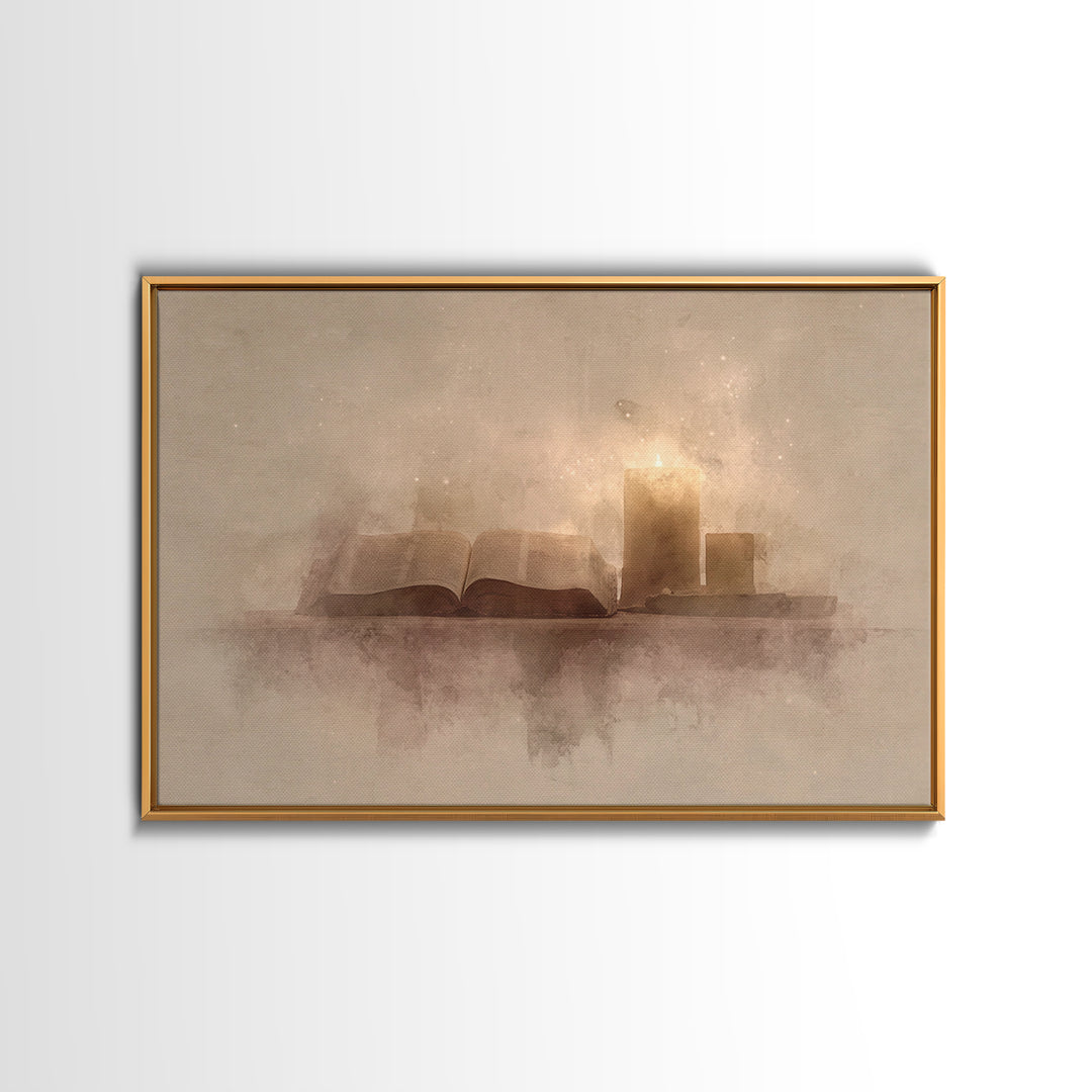 Eternal Word | Framed Canvas Print | Christmas Art | Christian Decor | Christian Art Canvas | Christian Wall Art | Christian Painting