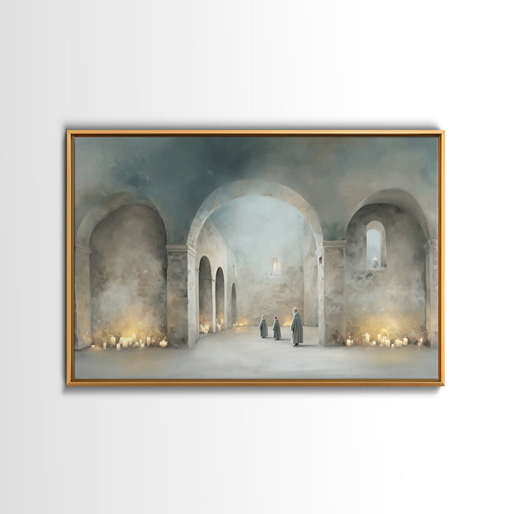 Sanctuary Of Peace | Framed Canvas Print | Christian Decor | Christian Painting | Christian Art Canvas | Christian Wall Art | Christmas Art