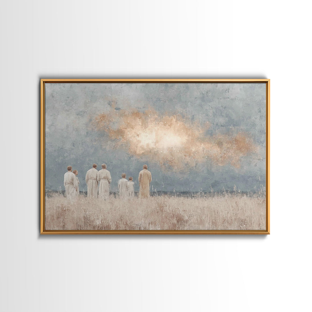 Heavenly Wonder – Framed Canvas Print – Christian Wall Art – Christian Christmas Art – Christian Art Canvas – Jesus Painting – Christmas Wa
