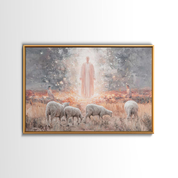 Radiant Messiah – Framed Canvas Print – Christian Art Canvas – Christian Christmas Art – Christian Wall Art – Christmas Art – Jesus Paintin