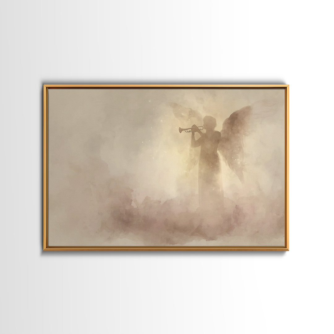 Celestial Messenger – Framed Canvas Print – Christian Art Canvas – Jesus Painting – Christian Christmas Art – Christian Wall Art – Christma