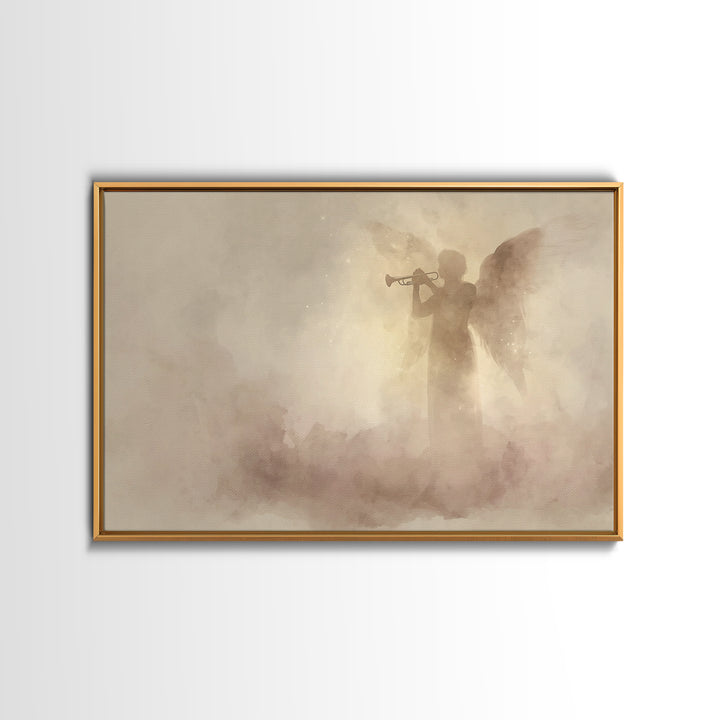 Celestial Messenger – Framed Canvas Print – Christian Art Canvas – Jesus Painting – Christian Christmas Art – Christian Wall Art – Christma