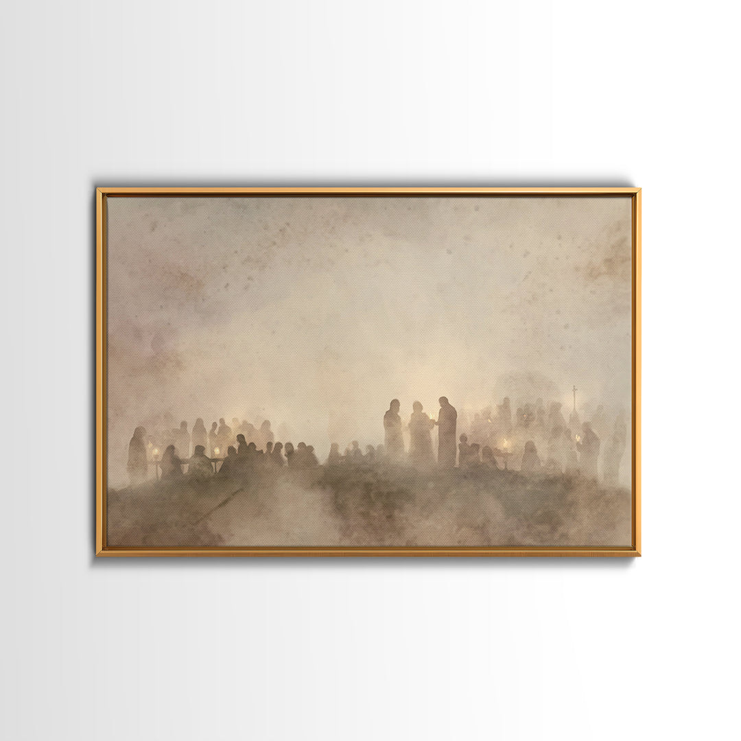 Soft Communion – Framed Canvas Print – Christian Wall Art – Christian Art Canvas – Christian Painting – Christian Christmas Art – Christmas