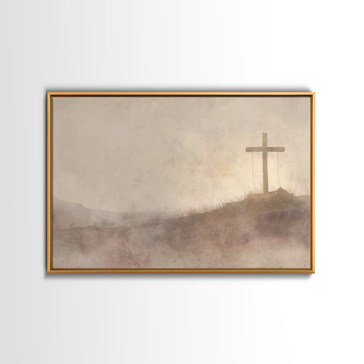Hope In The Stillness | Framed Canvas Print | Christian Wall Art | Christian Art Canvas | Subtle Christian Art | Christian Gift