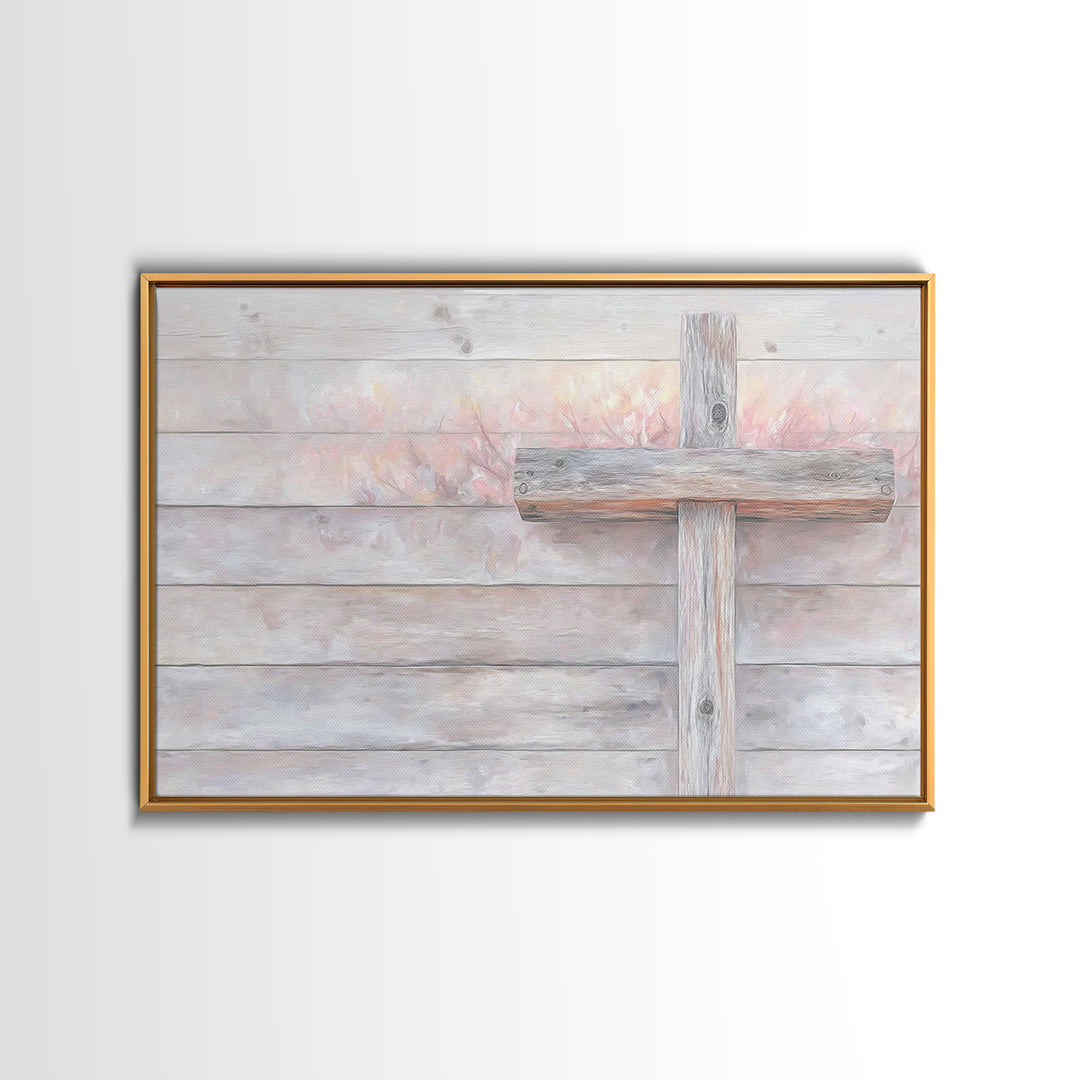 The Old Rugged Cross – Framed Canvas Print – Christian Wall Art – Christian Art Canvas – Vintage Christian Art – Christian Gift