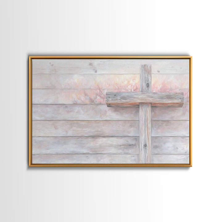 The Old Rugged Cross – Framed Canvas Print – Christian Wall Art – Christian Art Canvas – Vintage Christian Art – Christian Gift
