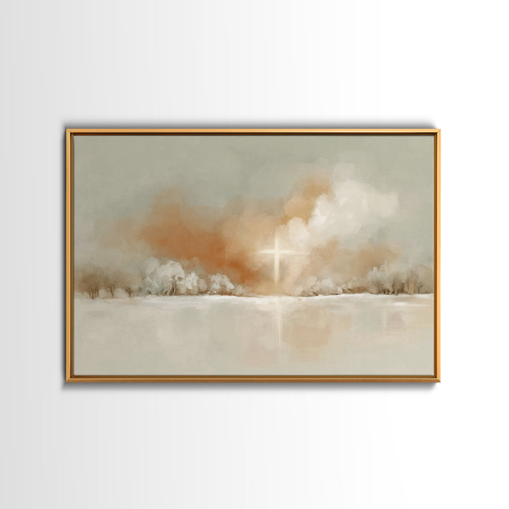 Star Of Salvation – Framed Canvas Print – Christian Wall Art – Christian Art Canvas – Christian Christmas Art – Christian Gift