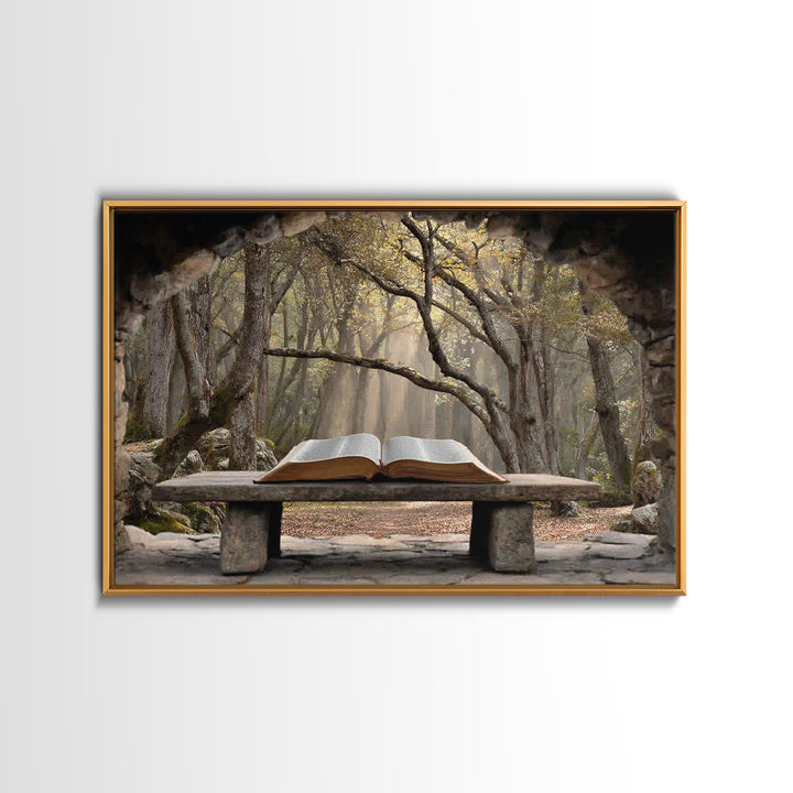 Serenity Of Word | Framed Canvas Print | Christian Wall Art | Christian Art Canvas | Subtle Christian Art | Christian Painting | Christian