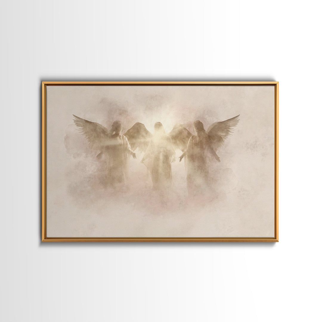 Trinity Of Light – Framed Canvas Print – Christian Art Canvas – Christian Wall Art – Christian Decor – Christmas Art – Subtle Christian Art