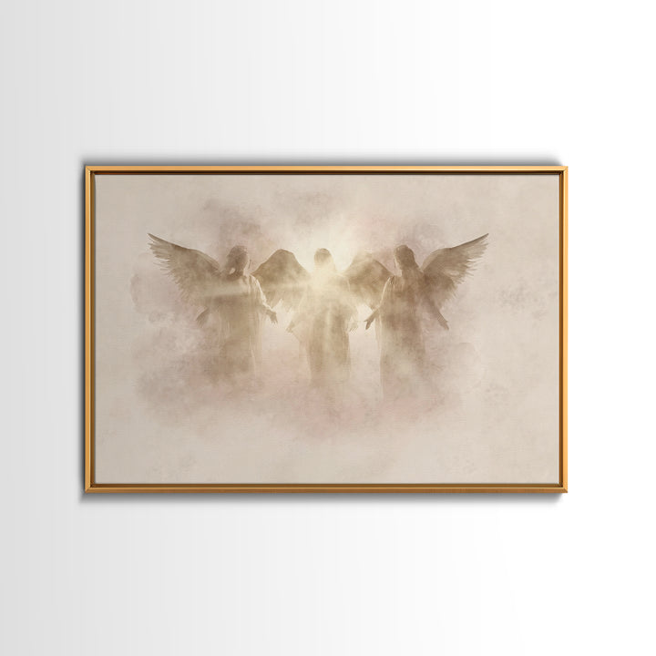 Trinity Of Light – Framed Canvas Print – Christian Art Canvas – Christian Wall Art – Christian Decor – Christmas Art – Subtle Christian Art