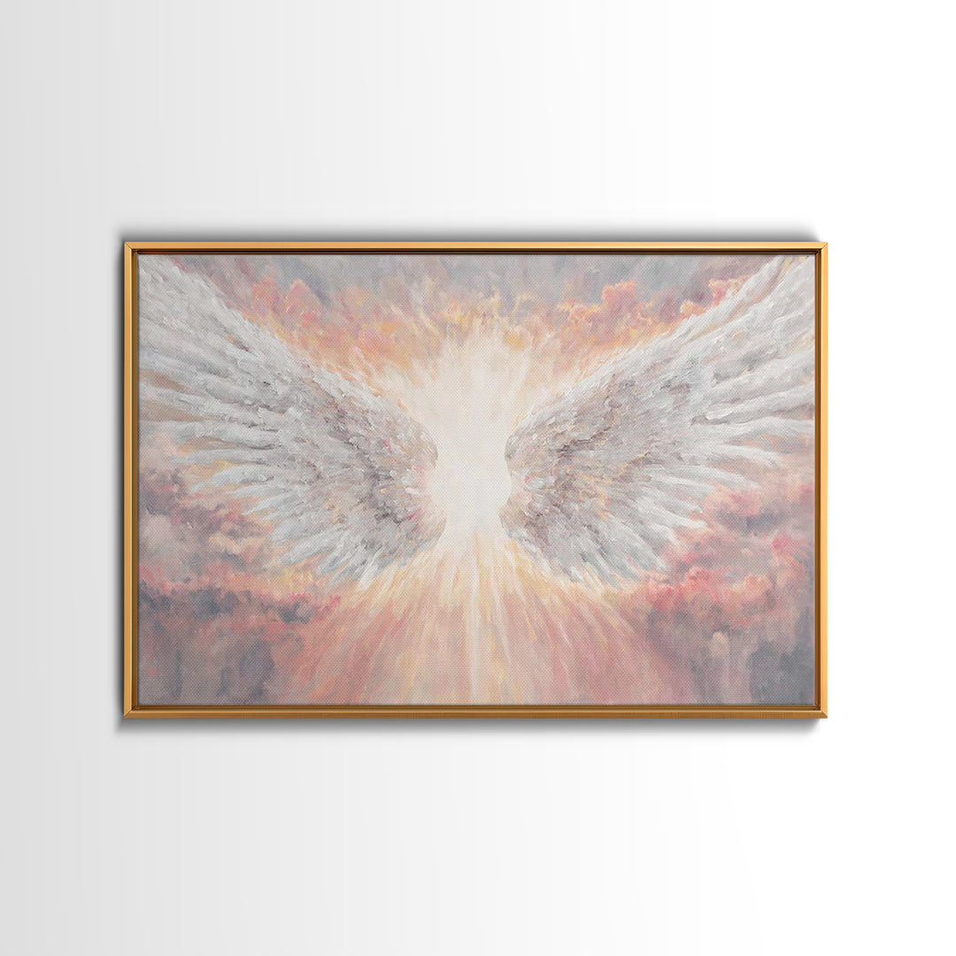 Heavenly Radiance – Framed Canvas Print – Christian Wall Art – Christian Art Canvas – Abstract Christian Art – Christian Art Painting – Chr
