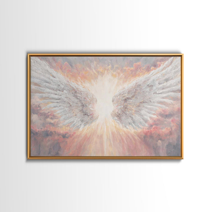 Heavenly Radiance – Framed Canvas Print – Christian Wall Art – Christian Art Canvas – Abstract Christian Art – Christian Art Painting – Chr