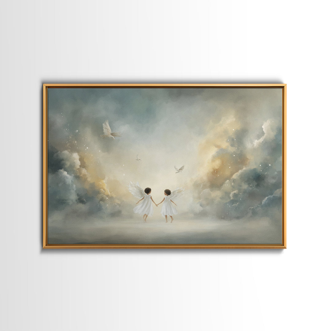 Heavenly Innocence – Framed Canvas Print – Christian Wall Art – Christian Christmas Art – Christian Art Canvas – Christian Gift Ideas