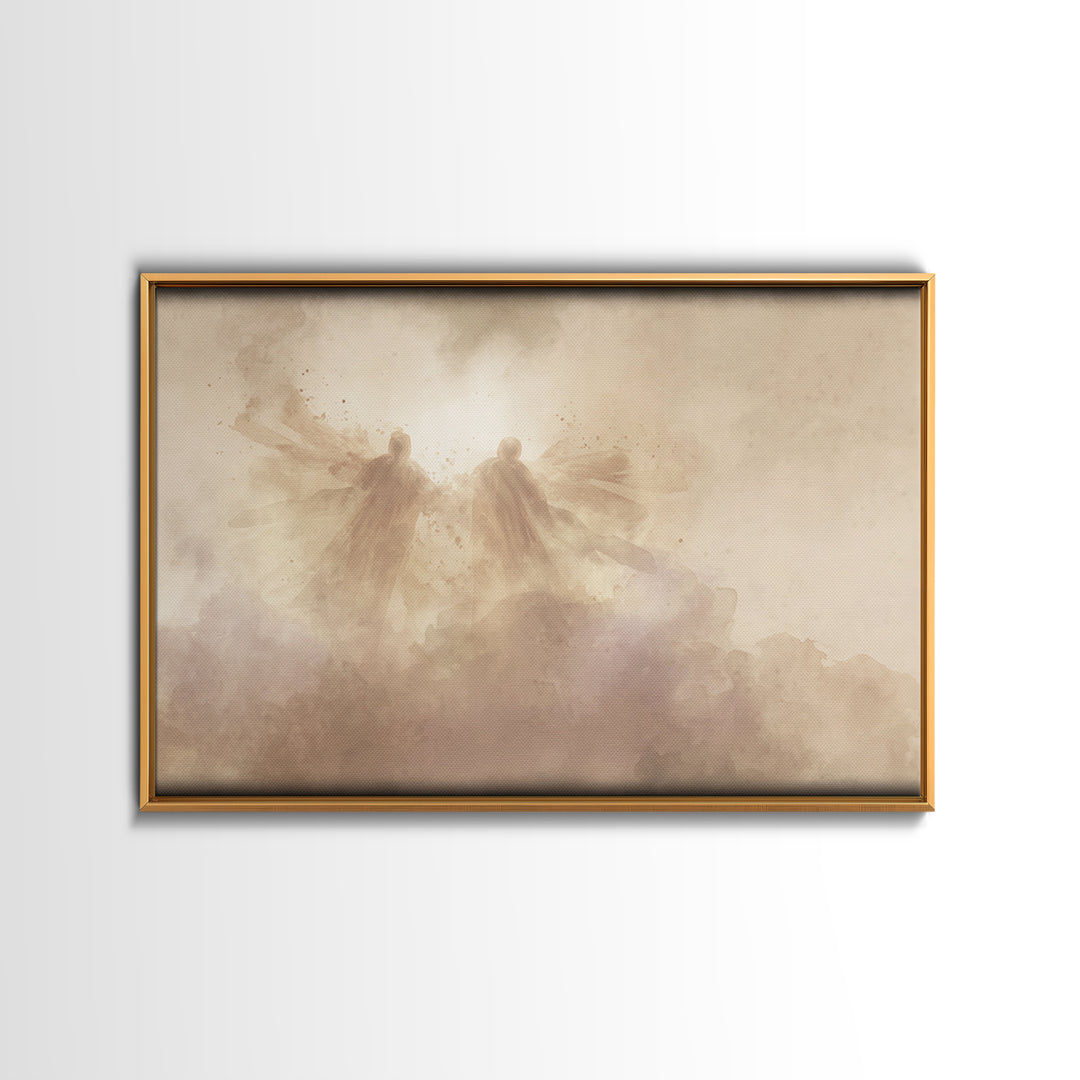 Dawn Flight, Framed Canvas Print, Christian Wall Art, Christian Art Canvas, Subtle Christian Art, Christian Christmas Art, Christian Decor