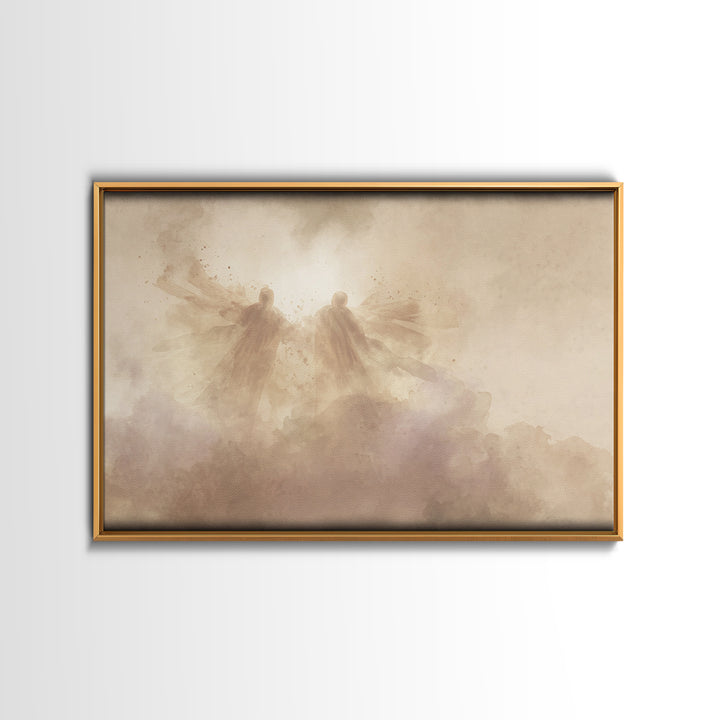 Dawn Flight, Framed Canvas Print, Christian Wall Art, Christian Art Canvas, Subtle Christian Art, Christian Christmas Art, Christian Decor