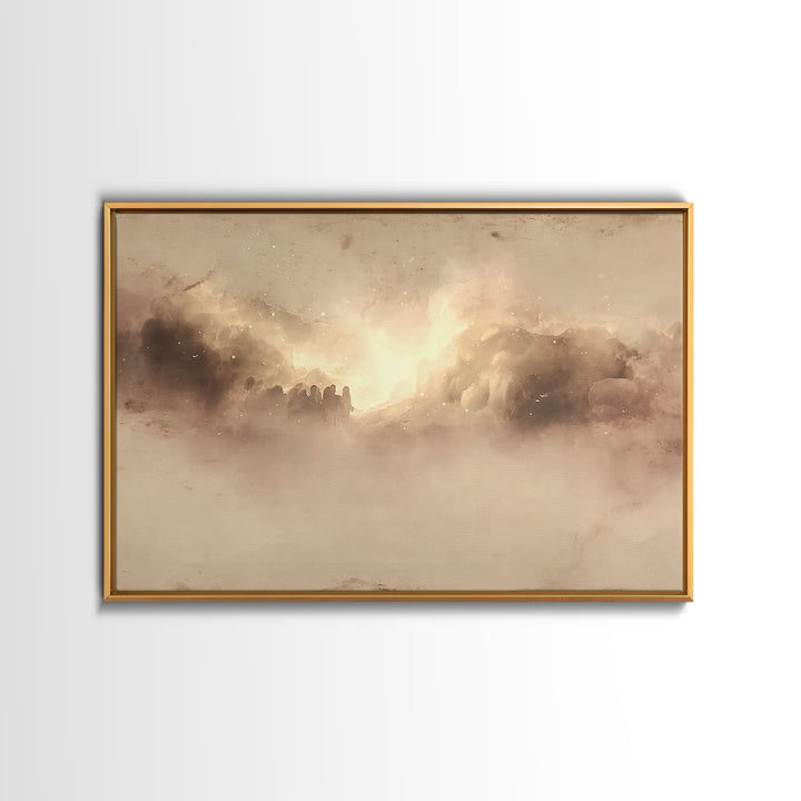 Celestial Worship – Framed Canvas Print – Christian Art Canvas – Christian Paintings – Christmas Wall Art – Subtle Christian Art – Christia