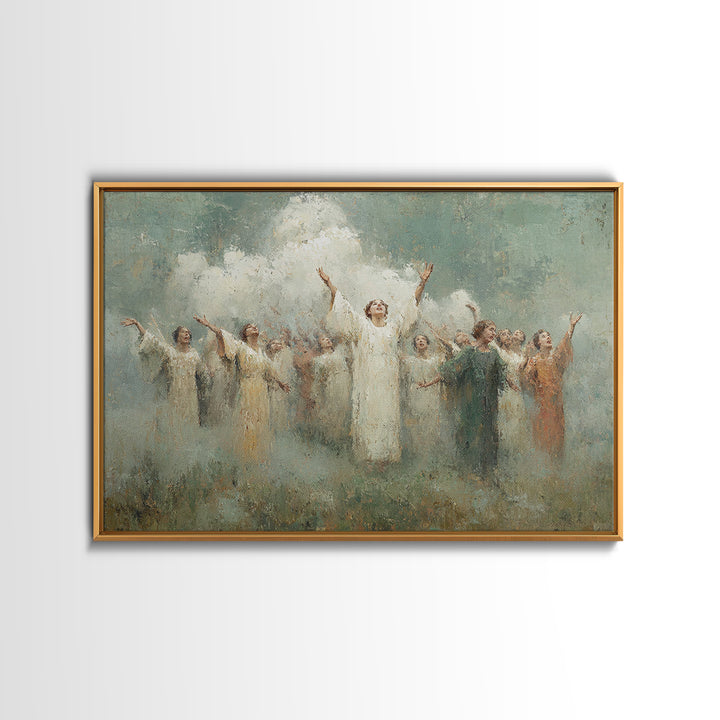 Choir Of Light, Framed Canvas Print, Christian Wall Art, Christian Art Work, Christmas Art Framed, Christian Christmas Decorations, Jesus A