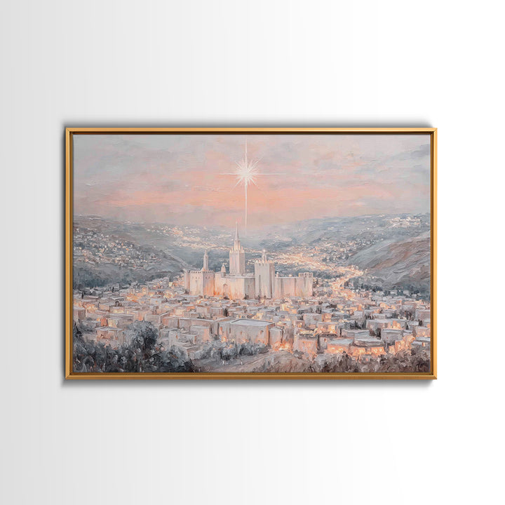 Dawn Of The Promise | Framed Canvas Print | Christmas Wall Art | Christian Art Canvas | Christian Christmas Art | Christian Art