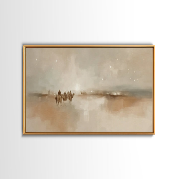 Pilgrims Of The Star | Framed Canvas Print | Christian Wall Art | Christian Art Canvas | Christmas Art | Christian Christmas Art