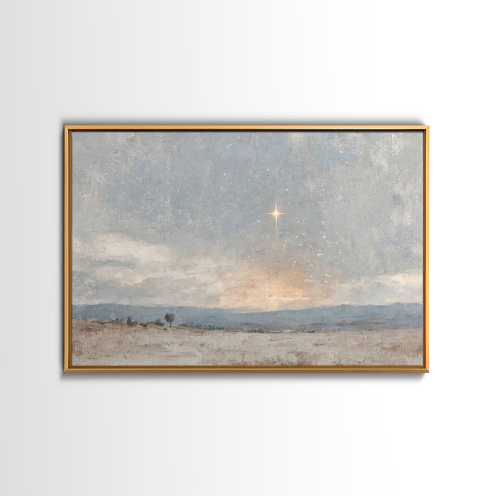 Star Of Salvation, Framed Canvas Print, Christian Art Canvas, Christian Christmas Art, Christian Wall Art, Christmas Art
