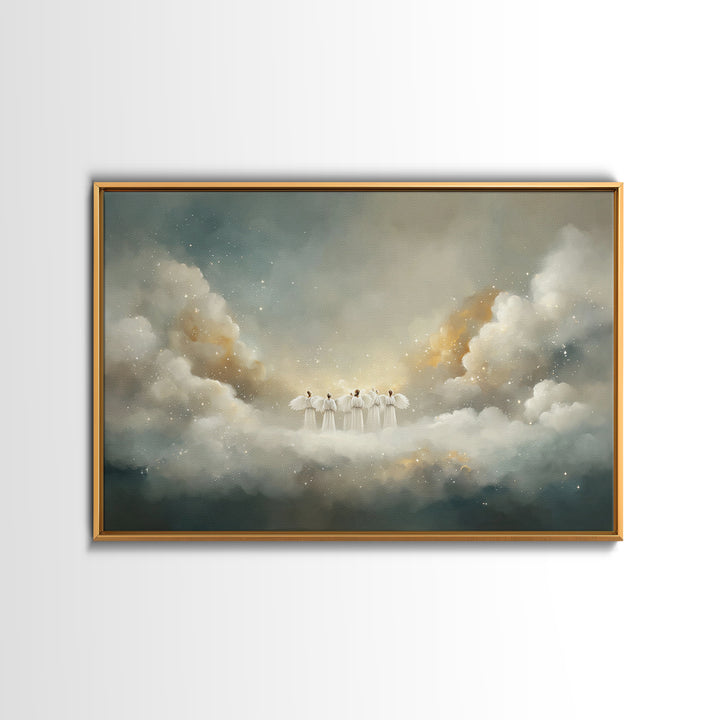 Ascension Glory | Framed Canvas Print | Christian Art Canvas | Large Christian Painting | Christian Christmas Art | Christian Decor For Hom