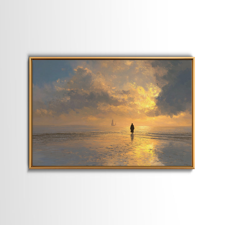 Sunset Promise – Framed Canvas Print – Christian Art Canvas – Jesus Painting – Christian Wall Art – Christmas Art – Christian Decor