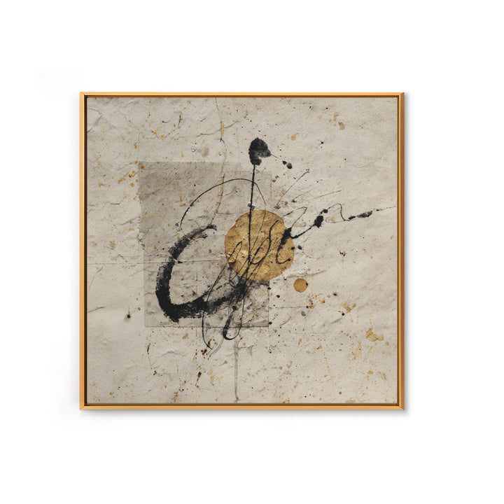 Romantic Handwritten Marks Without Readable Words Canvas Print, Calligraphy Art, Calligraphy, Living Room Decor, Script, CAL-1x1-15