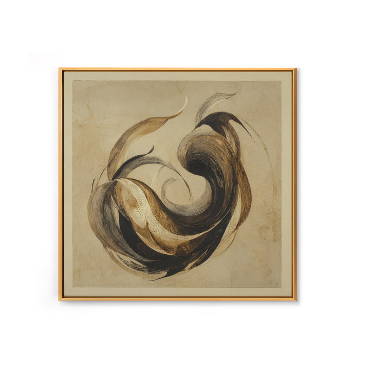 Calligraphic Bird Shape Formed from Flowing Lines Canvas Print, Calligraphy Art, Gallery Decor, Living Room Decor, Script, CAL-1x1-32