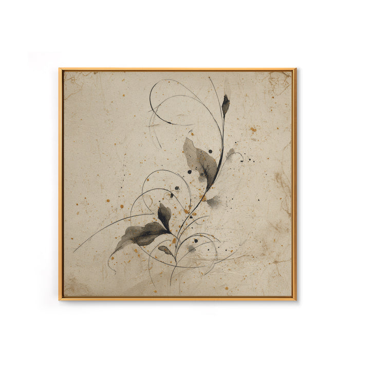 Floral Vine Created from Graceful Script Like Canvas Print, Calligraphy Art, Living Room Wall Art, Living Room Decor, Script, CAL-1x1-35