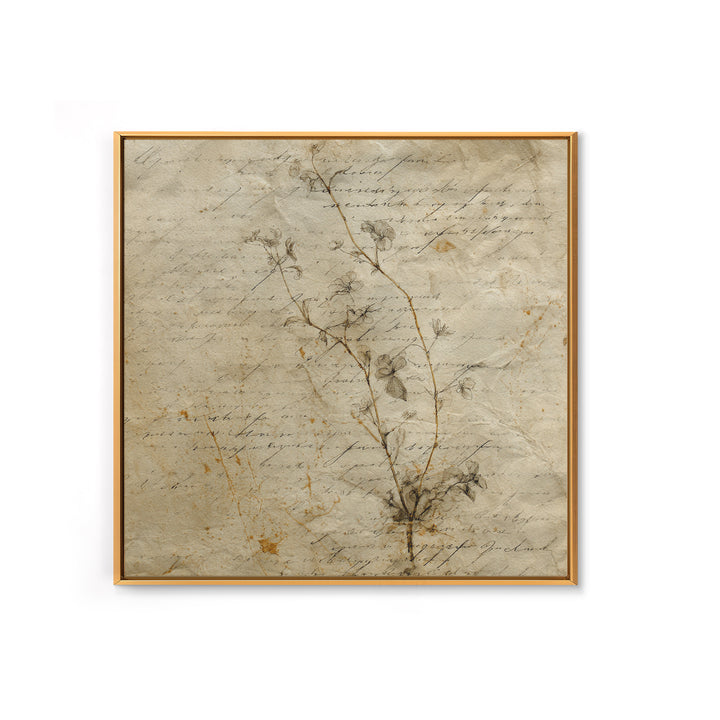 Floral Vine Created from Graceful Script Like Canvas Print, Calligraphy Art, Quote Wall Art, Living Room Decor, Script, CAL-1x1-59