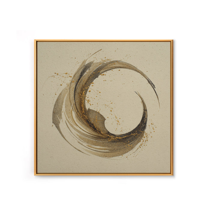 Crescent Moon Made from Elegant Ink Swashes Canvas Print, Calligraphy Art, Neutral Decor, Living Room Decor, Fine Art, Script, CAL-1x1-69