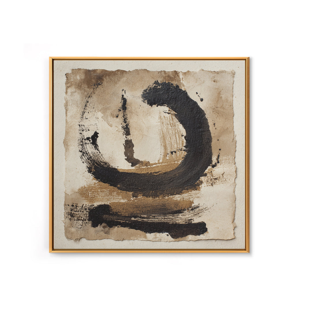 Expressive Musical Rhythm Painted as Ink Strokes Canvas Print, Calligraphy Art, Digital Download Art, Living Room Decor, Script, CAL-1x1-72