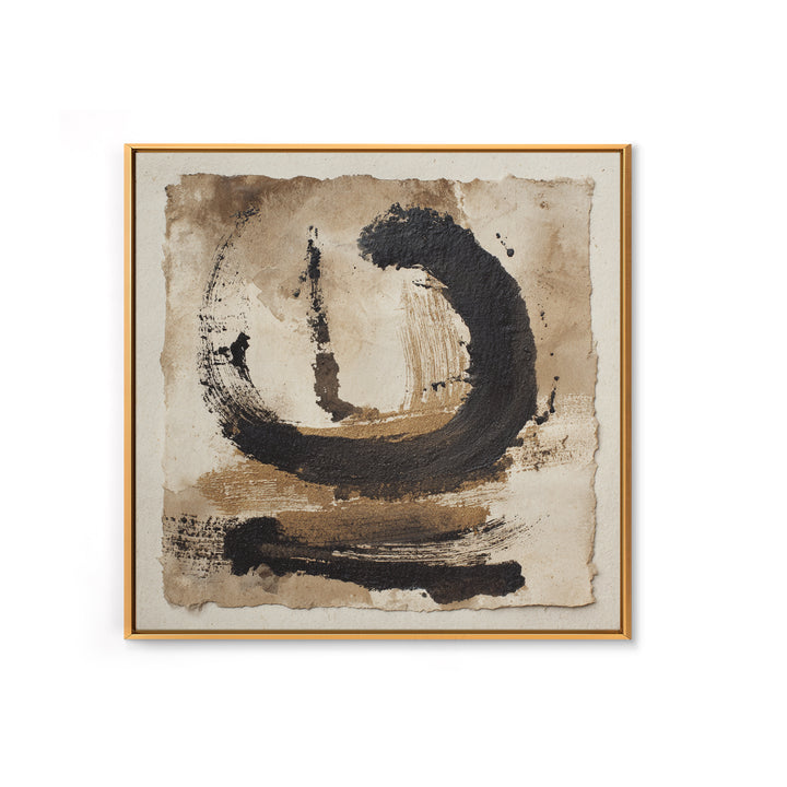 Expressive Musical Rhythm Painted as Ink Strokes Canvas Print, Calligraphy Art, Digital Download Art, Living Room Decor, Script, CAL-1x1-72