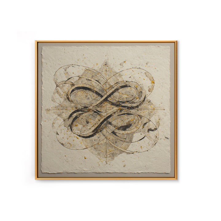 Arabic Ornamental Curves as Non Readable Art Canvas Print, Calligraphy Art, Modern Decor, Living Room Decor, Fine Art, Script, CAL-1x1-75