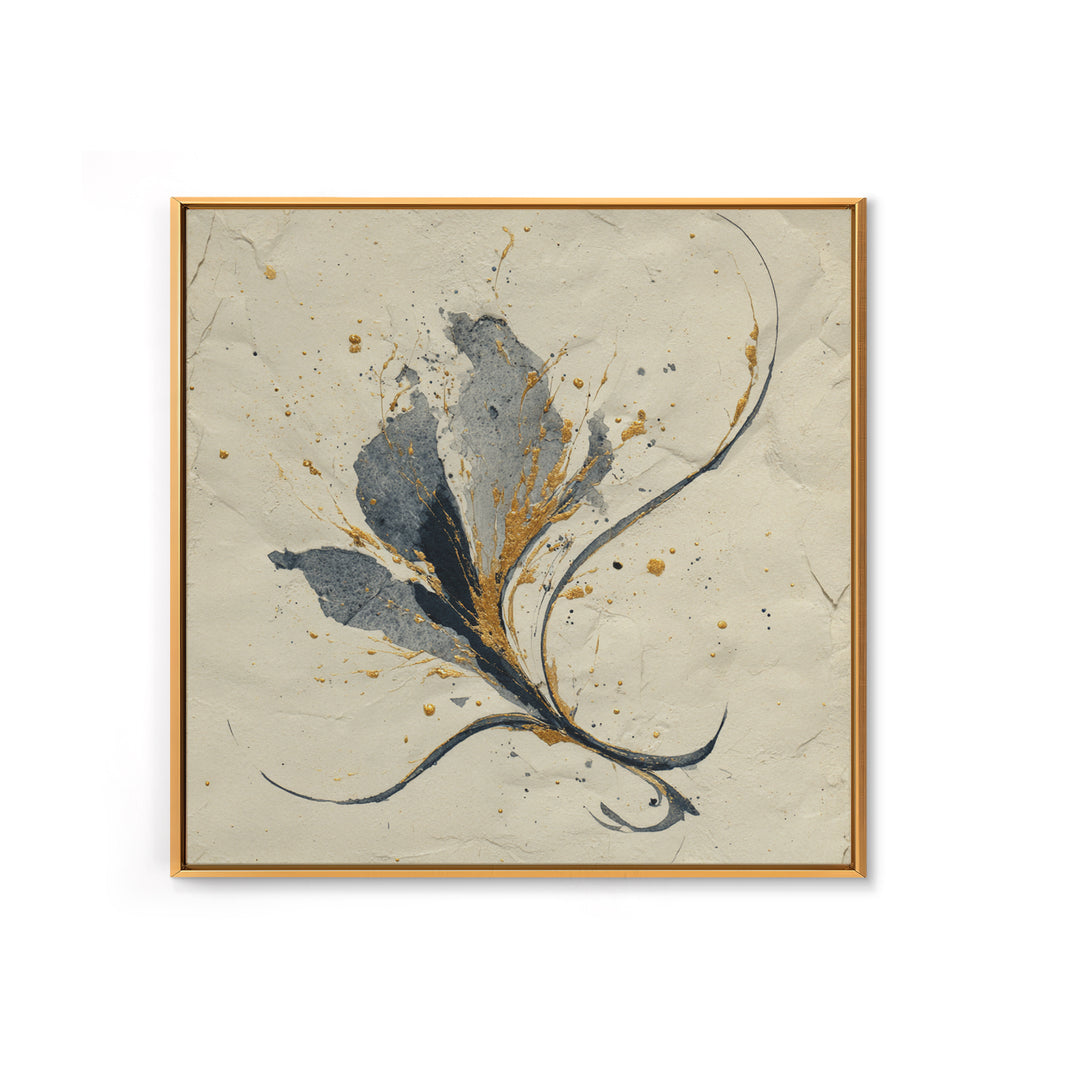 Single Elegant Flourish Shaped Like a Flower Canvas Print, Calligraphy Art, Room Decor, Living Room Decor, Fine Art, Script, CAL-1x1-77