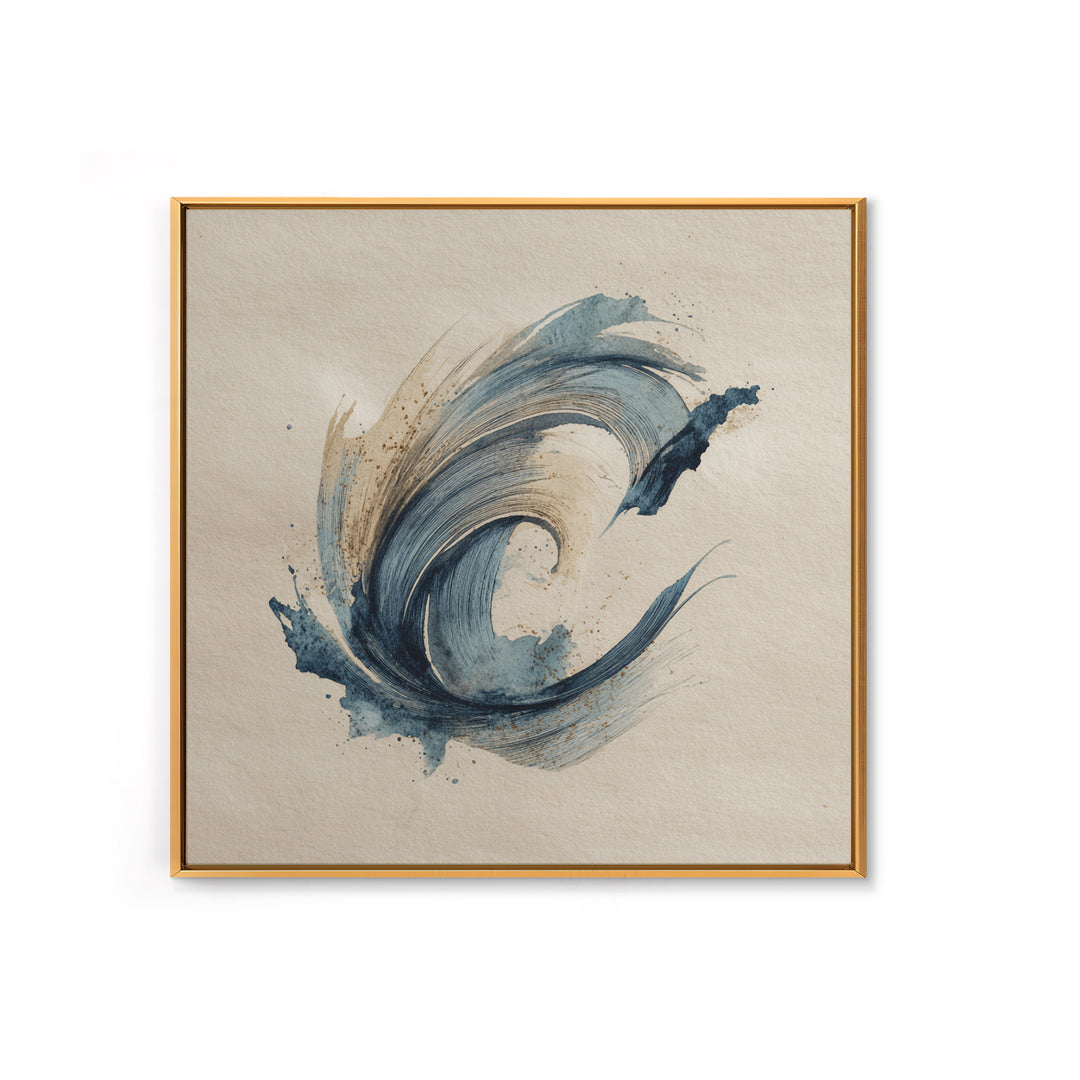 Modern Calligraphy Wave Canvas Print, Calligraphy Art, Neutral Decor, Living Room Decor, Fine Art, Script, Wall Art, Home Decor, CAL-1x1-82